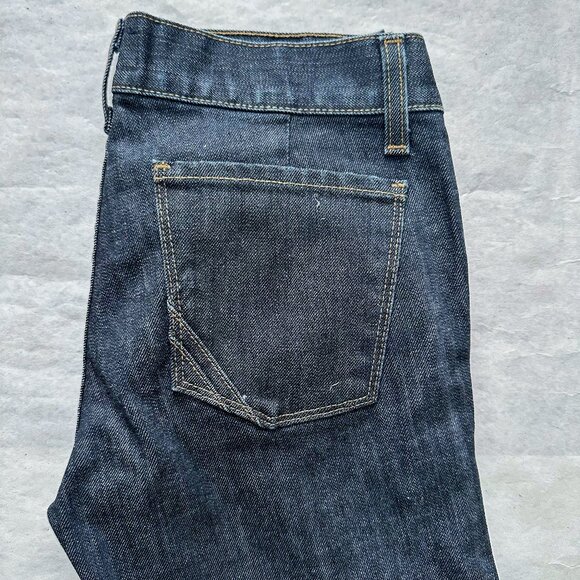 Anlo denim tab front ultra wide flare palazzo leg low rise jeans Sz 24 - Picture 2 of 9